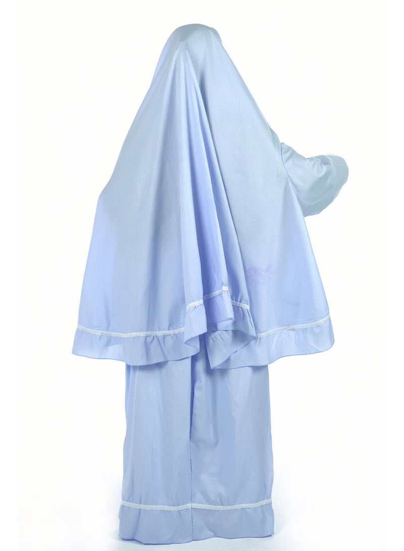 AL BENT AL SHARQIEH Two pieces islamic prayer robe dress set with sleeve - Image 3